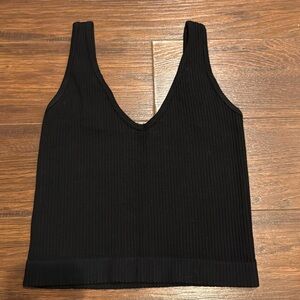 Lulus Black Crop Top, size XS
